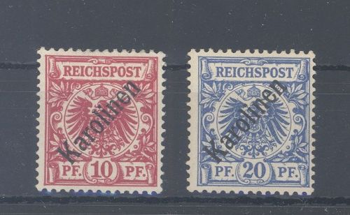Dt. Kolonien Karolinen Michel Nr. 3-4 I aus 1899-1900 ungebraucht *