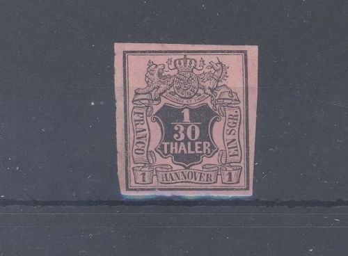 Hannover Michel Nummer 3, 1-30 Thaler 1851 ungebraucht (*)