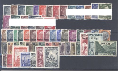 Dt. Bes. 2. WK, umfangreicher ** Posten auf 3 Steckkarten