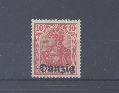 Danzig Michel Nummer 2a, 10 Pfg. Freimarke 1920 **, geprüft BPP