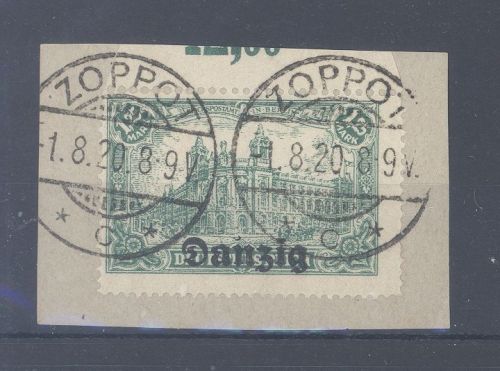 Danzig Michel Nr. 9b, 1,50 Mark 1920 Briefstück, geprüft Infla - BPP