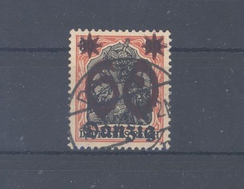 Danzig Mi.Nr. 19 DD II, 60 Pfg. Doppeldruck gestempelt, gp. Infla - BPP