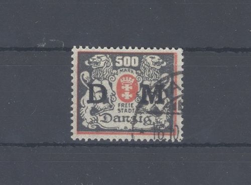 Danzig Dienst Michel Nummer 39, 500 Mark 1923 gestempelt, gp. Infla