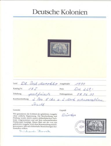Deutsche Post Marokko, ** Posten aus Abosammlung auf 7 Blättern