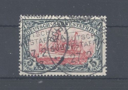 Dt. Kolonien DSWA Michel Nummer 32, 5 Mark 1906 gestempelt, gp.