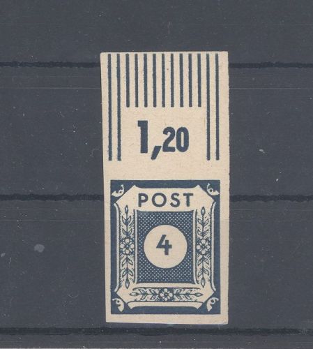 SBZ Michel Nummer 53b, 4 Pf. Freimarke 1945 **, geprüft