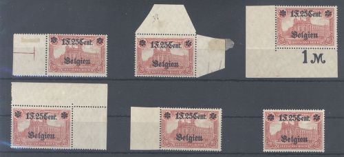 Dt. Bes. 1. WK Belgien, 9 x Michel Nummer 23, 1 Mark 1914/18 **