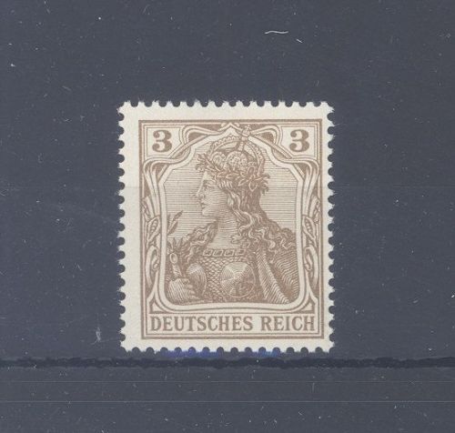 Dt. Reich Michel Nummer 69b, 3 Pfg. Germania 1902 Farbe b **, geprüft