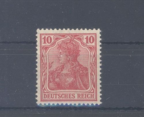 Dt. Reich Michel Nummer 86 II f, 10 Pfg. Freimarke 1915 **, geprüft BPP