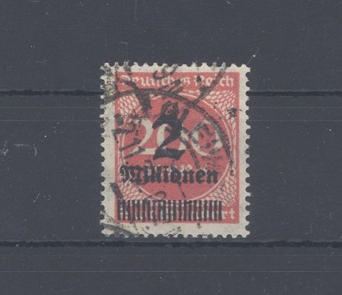Dt. Reich Michel Nummer 309 Y, 2 Mio. 1923 gestempelt, geprüft