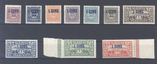 Dt. Abstimmung Schleswig, ** Posten aus Michel Nummer 15-26