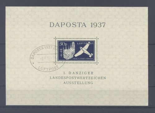 Danzig Block 2 PF IV, der Block 2 mit der Abart IV mit SST