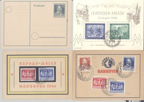 All. Bes., interessanter Belegeposten mit Michel Nr. 943-62 auf Blatt