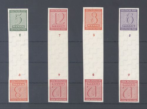 SBZ Zusammendrucke Michel Nummer SK Zd 1-4 aus 1945 **