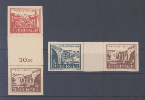 SBZ Zusammendruck Michel Nummer W Zd 2cy, S ZD 2cy **, geprüft BPP