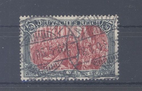 Dt. Reich Michel Nummer 81 A a, 5 Mark 1902 gestempelt, geprüft BPP