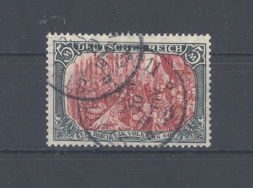 Dt. Reich Mi.Nr. 97 A Ia, 5 Mark Freimarke 1905-12 gestempelt, gp. BPP