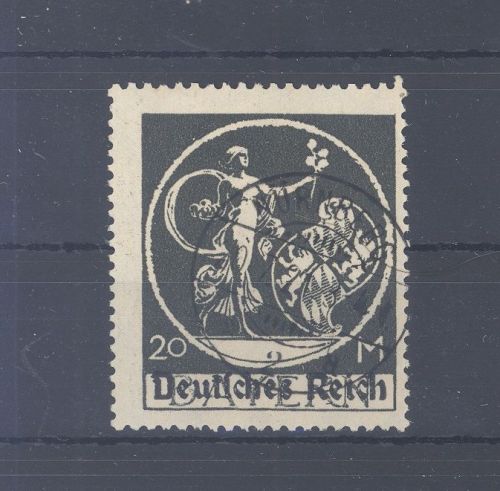 Dt. Reich Michel Nummer 138 II, 20 Mark 1920 gestempelt, geprüft BPP