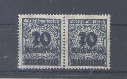 Dt. Reich Michel Nummer 335 Wb, 10 Mrd. 1923 ** Paar, geprüft BPP