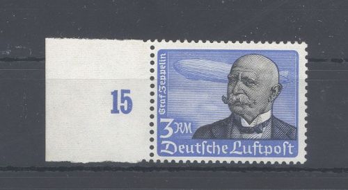 Dt. Reich Michel Nr. 539y, 3 Mark 1934 y Gummierung als ** Randwert