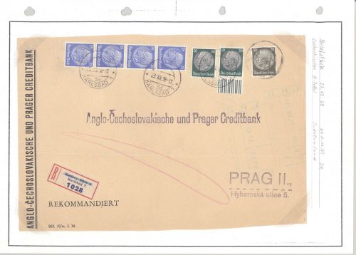 Dt. Bes. 2. WK Böhmen & M. Sudetenland, interessante Brief VS