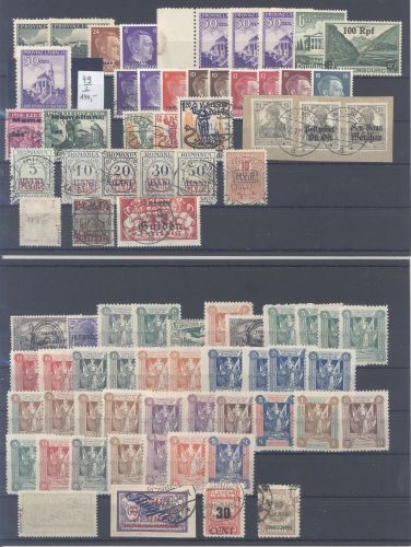 Deutsche Nebengebiete vor 1945, Posten auf 4 Steckkarten