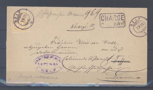 Schweiz, Charge Brief mit Michel Nummer 56 als EF aus Belp