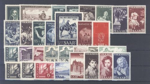Saarland Michel Nummer 304-40 Jahrgänge 1951-52 **