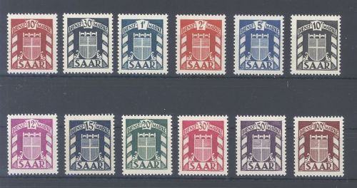 Saarland Dienst Michel Nummer 33-44, Dienst 1949 **