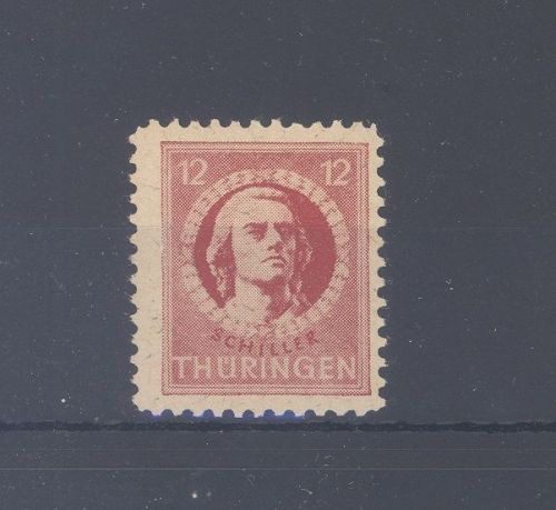 SBZ Michel Nummer 97 Ax a v, 12 Pfg. Freimarke 1945 **, geprüft BPP