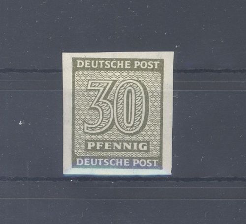 SBZ Michel Nummer 135 Xb U, 30 Pfg. Freimarke 1945 ungezähnt **