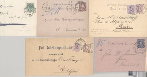 Dt. Reich, 5 verschiedene interessante Belege als Posten
