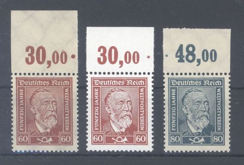 Dt. Reich Michel Nummer 362-63, Stephan 1924 incl. 362y ** Oberrand