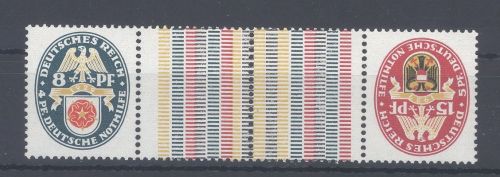 Dt. Reich Zusammendruck Michel Nummer KZ 15 aus Nothilfe 1929 **