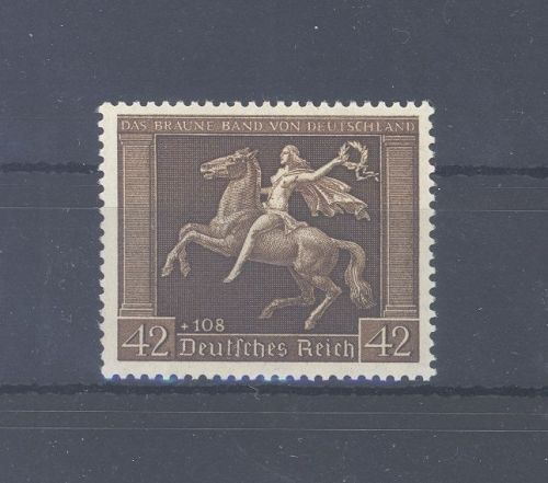 Dt. Reich Michel Nummer 671x, Braunes Band 1938 **, geprüft BPP
