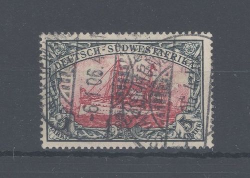 Dt. Kolonien DSWA Michel Nummer 23, 5 Mark 1901 gestempelt