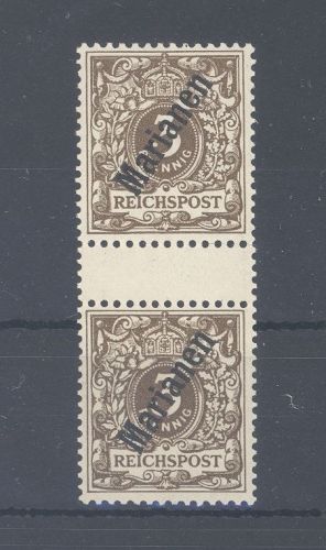 Dt. Kolonien Marianen Mi Nr. 2 II ZS, 5 Pfg. * Zwischenstegpaar, gp. BPP