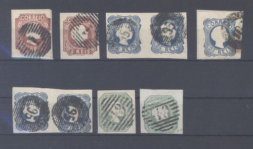 Portugal, gestempelter Posten aus 5 R - 50 R. König Pedro V
