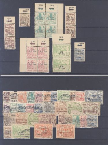 Dt. Lokalpost Cottbus, umfangreicher **/gestempelter Posten