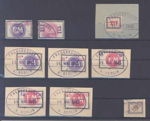 Dt. Lokalpost Fredersdorf, interessanter Posten Briefstücke