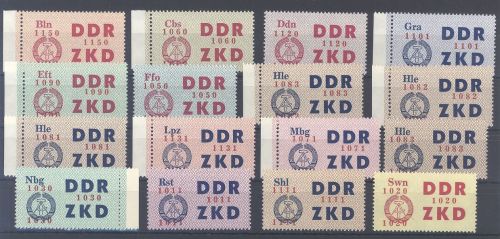 DDR Dienst B Michel Nummer 16-30, Freimarken 1964 fast komplett **