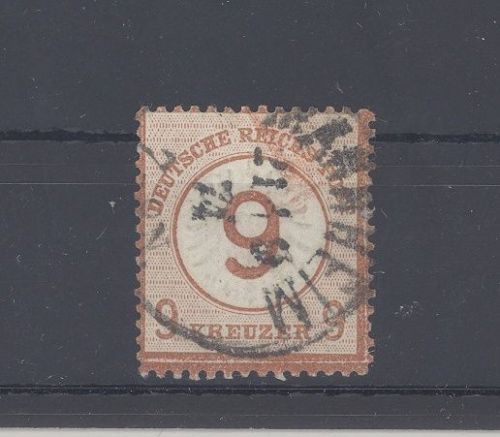 Dt. Reich Michel Nummer 30, 9 Kreuzer Freimarke 1874 gestempelt