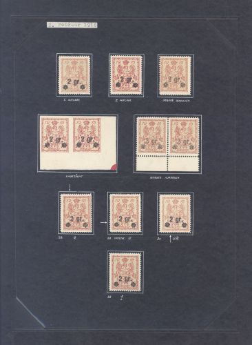 Dt. Bes. 1. WK Stadtpost Warschau, Blatt aus alter Sammlung