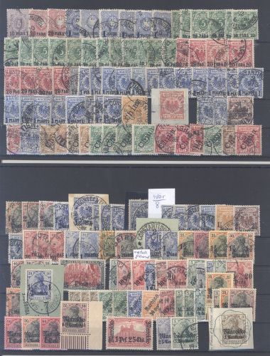 Dt. Auslandspostämter, enormer */gestempelter Posten 5 Steckkarten