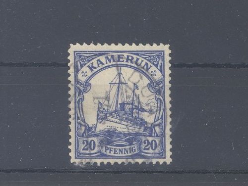 Dt. Kolonien Kamerun Michel Nr. 23, 20 Pfg. 1905-19 gestempelt gp. BPP