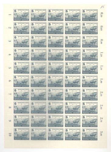 SBZ Michel Nummer 90-91, Bodenreform 1945 in ** Bögen