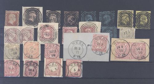 Preußen, schöner Stempel Posten ab Michel Nummer 1 aus Werl