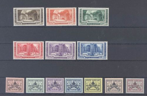Vatikan Michel Nummer 67-72 und 73-79 aus 1938-49 **