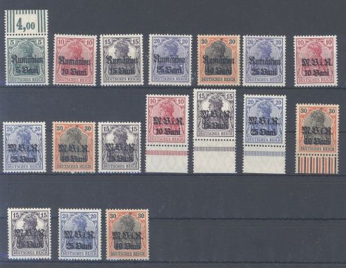 Dt. Bes. 1. WK Rumänien, ** Posten auf Steckkarte