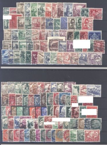 Dt. Reich, */gestempelter Posten aus 1933-45 auf 5 Steckkarten